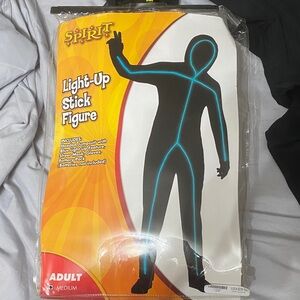 Spirit Black and Blue Light-Up Stick Figure Costume